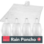 Waterproof Rain Poncho | Adult Disposable Emergency Camping Hiking | 2 Pack
