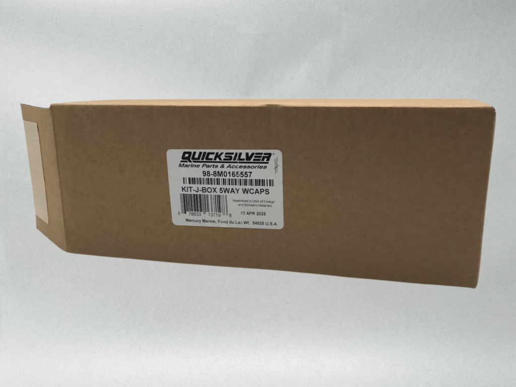 Mercury Quicksilver Smart Craft 5 Way Stackable Junction Box 3 Caps 8M0165557