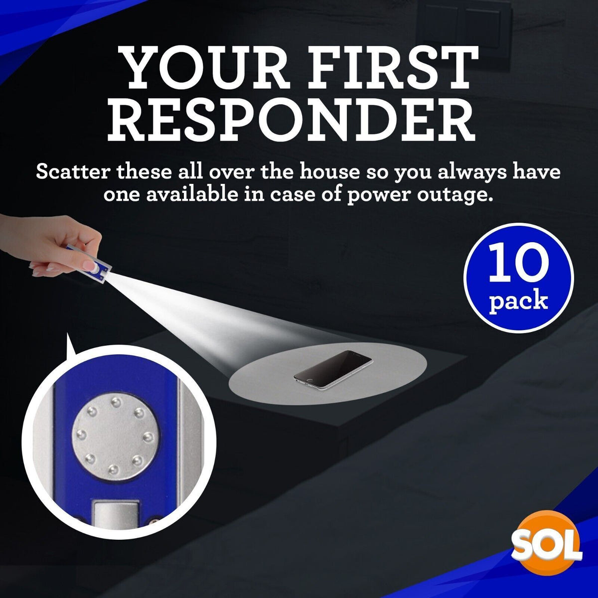 LED Keychain Mini Torch | Ultra Bright Pocket Camping Light | 10 Pack