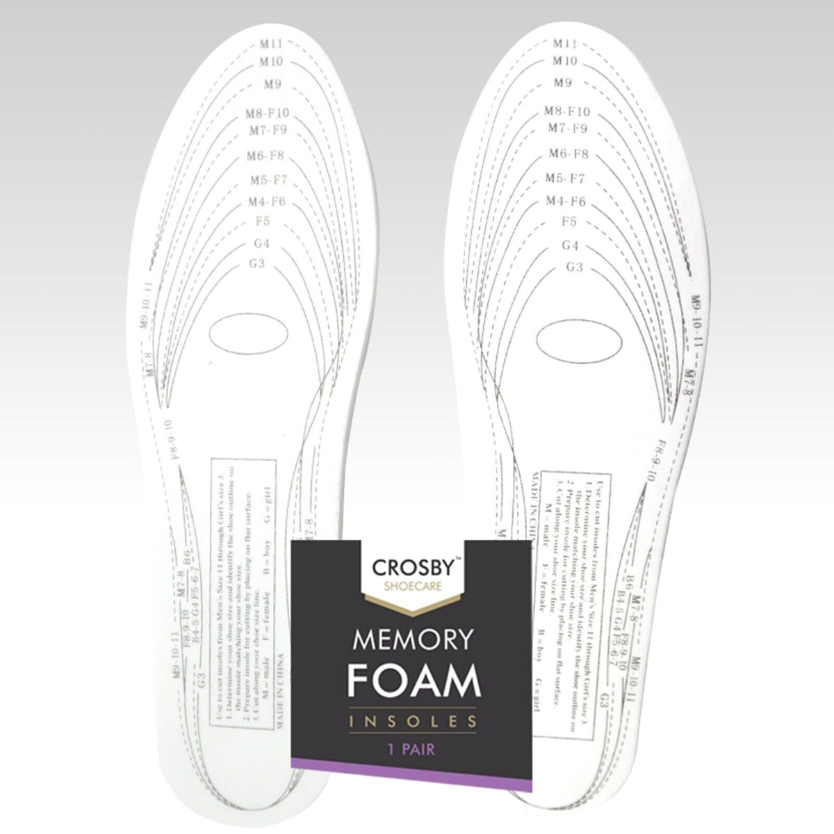 Memory Foam Insoles | Orthopaedic Shoe Pads | Sizes 4-11