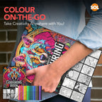 Adult Colouring Book A4 80 Pages + Felt Tip Pens 25 Set