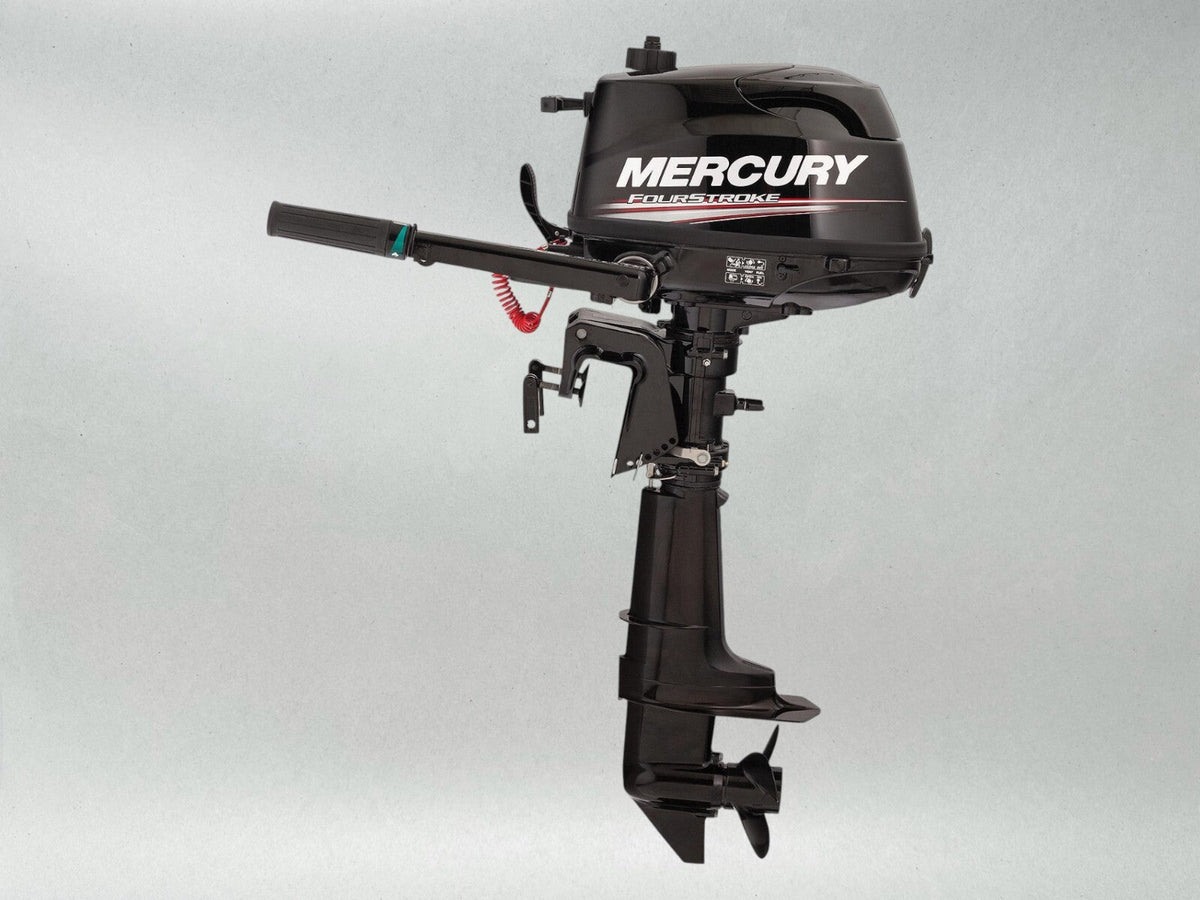 Mercury 5hp Tiller FourStroke Outboard Motor, 15" Shaft Model ME 5MH