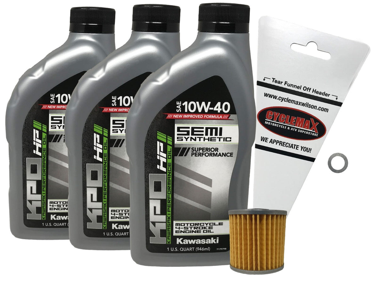 Kawasaki KPO Semi-Synthetic Oil Change Kit for 1987-2023 KLR650