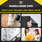 Double Sided Adhesive Tape 10M x 48mm | Clear DIY Craft | 60M Pack