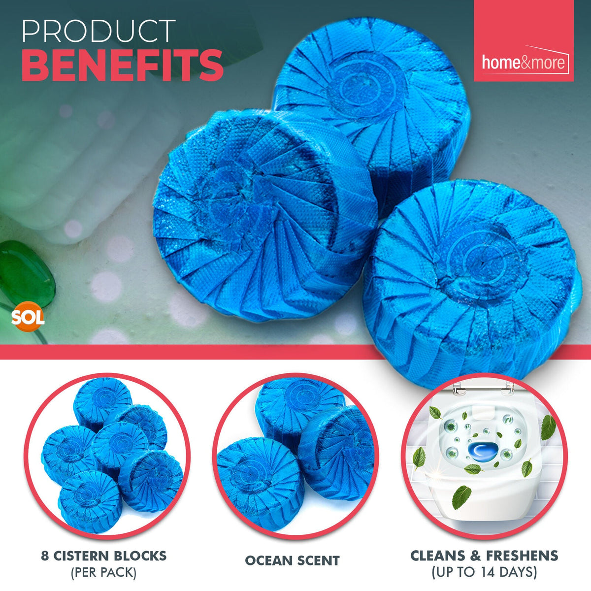 Cistern Blue Blocks Toilet Freshener | Bloo Loo Tablets | 24 Pack