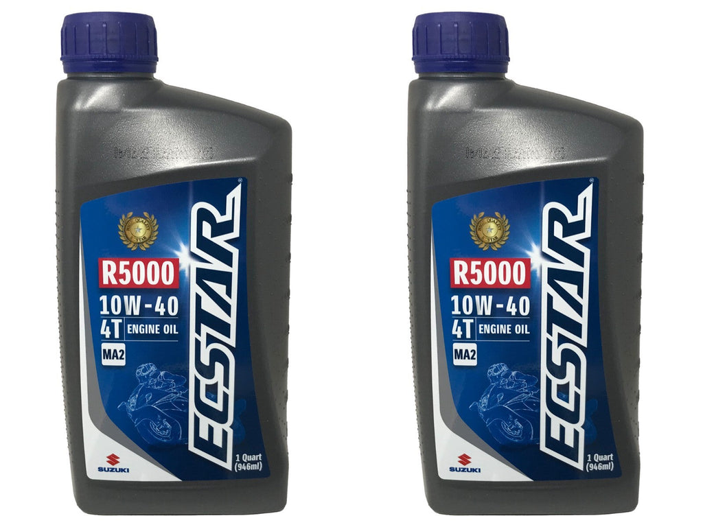 Suzuki Ecstar R5000 10W-40 Motorcycle Engine Oil 2 QUARTS 990A0-01E10-01Q 2 PACK