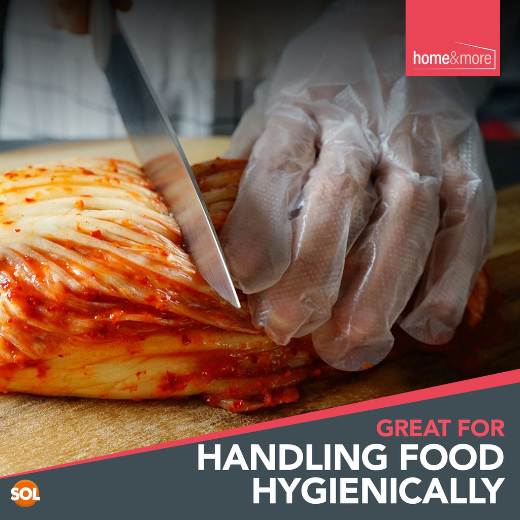 Disposable Plastic Gloves PE | Catering Food Safe Prep | 300 Pack