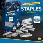 Office Staples 26/6 | Standard Fit Staplers | 10000 Pack