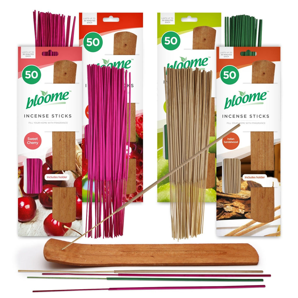 Incense Sticks with Holder | Assorted Fragranced Long Burning | 200 Pack