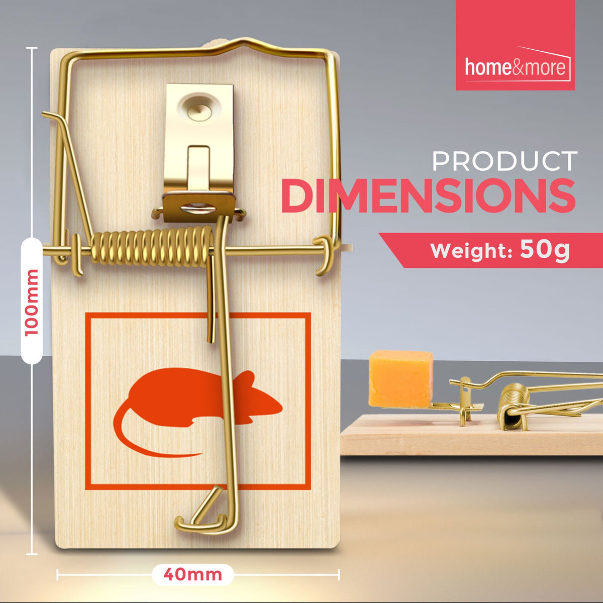 Wooden Mouse Traps | Reusable Rodent Pest Control | 8 Pack