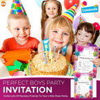 Kids Birthday Party Invitations with Envelopes – 28 Pack