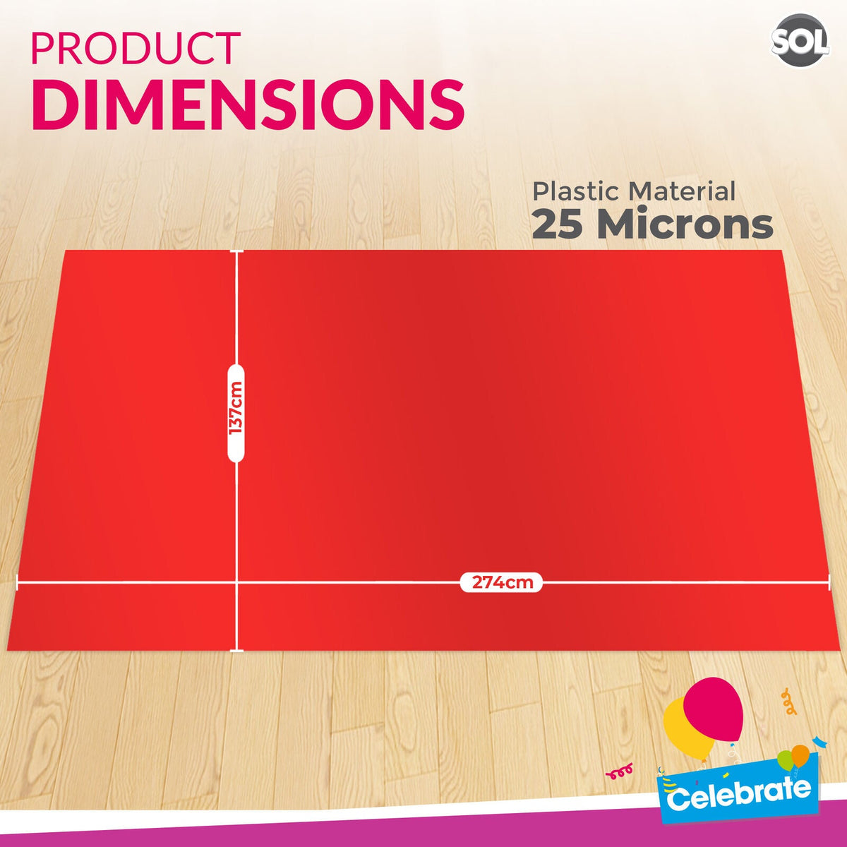 Plastic Table Cloth Covers Rectangular | Party Tableware | 2 Pack