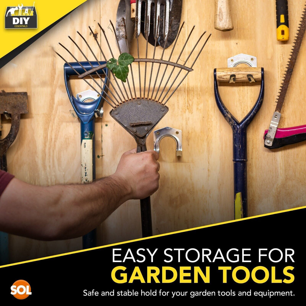 Tool Hooks & Screws | Garage Wall Bike Storage | 30 Pack