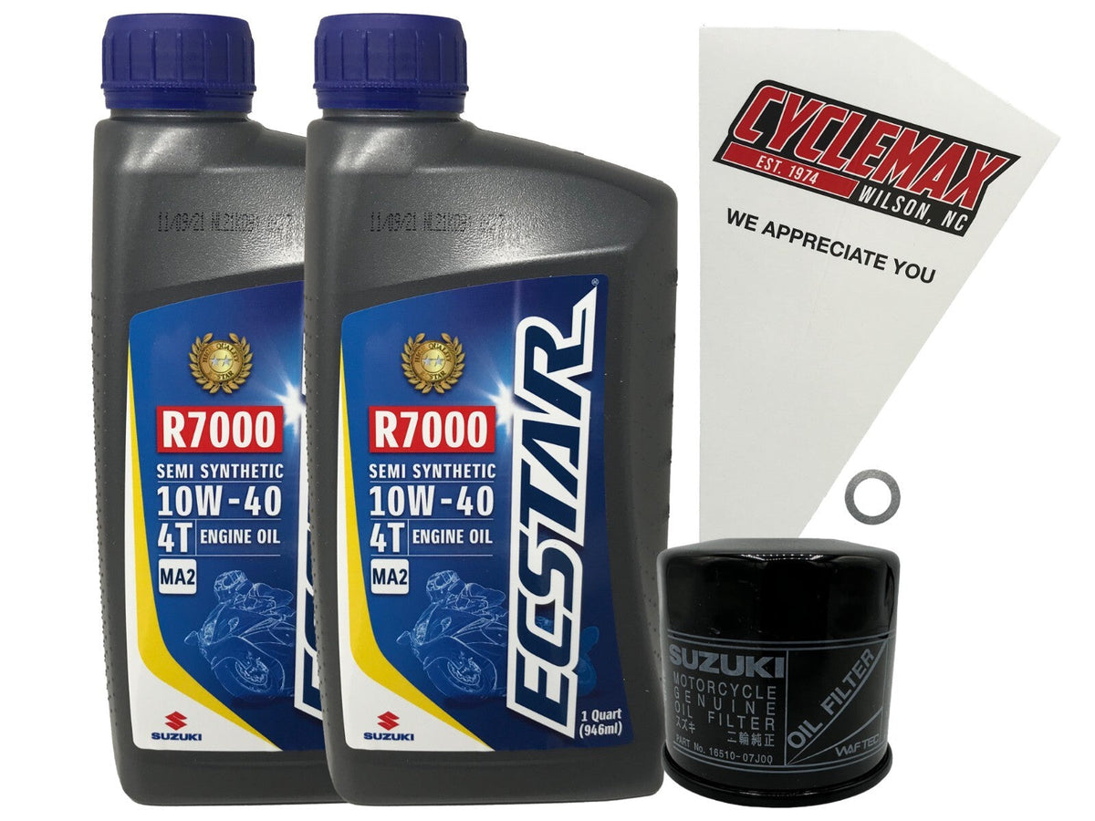 Suzuki Ecstar Semi-Synthetic Oil Change Kit for 2005-2007 KINGQUAD 700