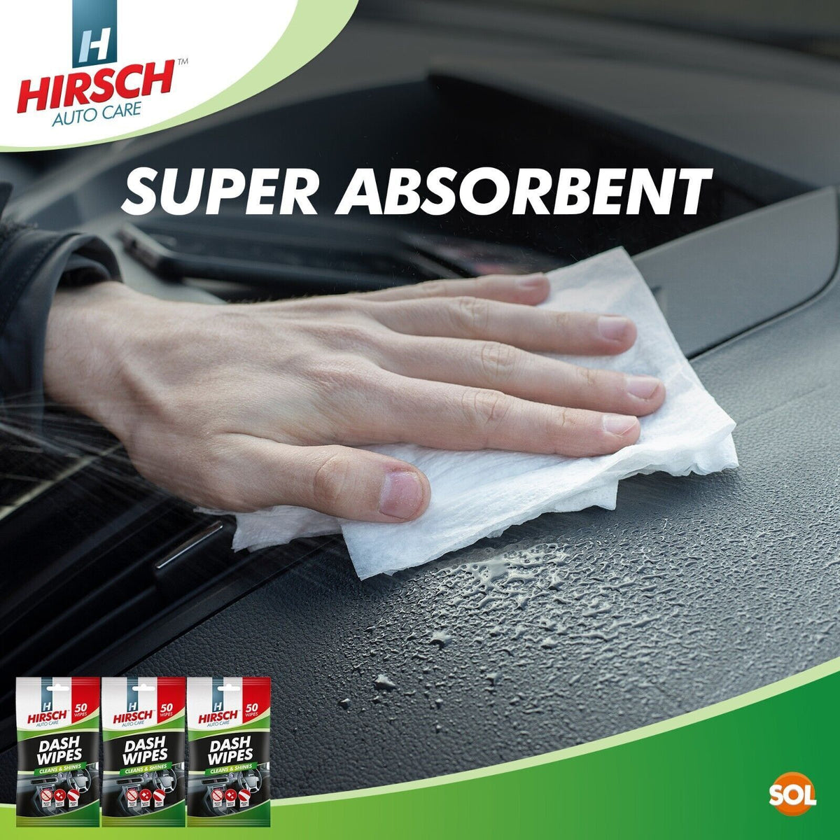 Car Dash Wipes | Gloss Interior Dashboard Cleaner | 300 Pack