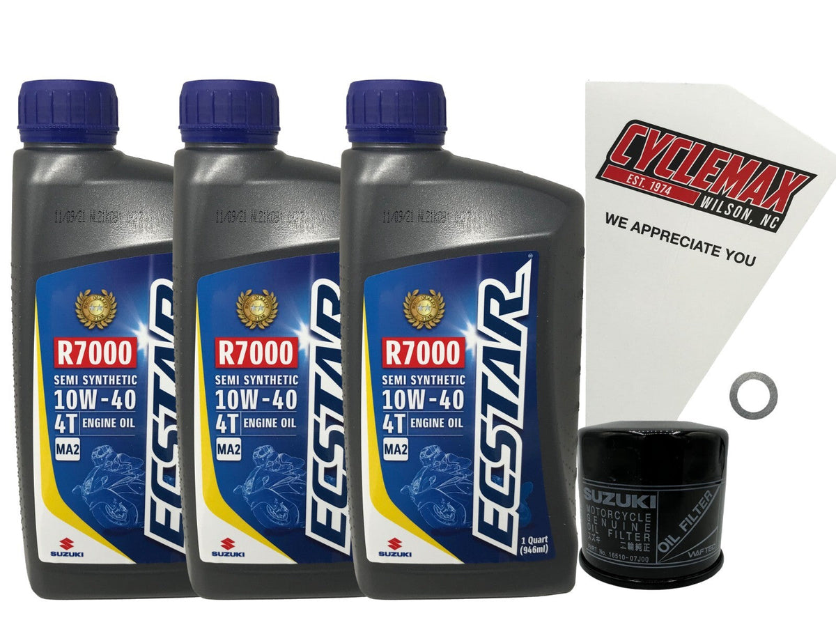 Suzuki Ecstar Semi-Synthetic Oil Change Kit for 2007-2010 KINGQUAD 450