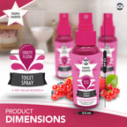 Pooper Star Toilet Spray | Fruity Fragrance Air Freshener | 3 Pack