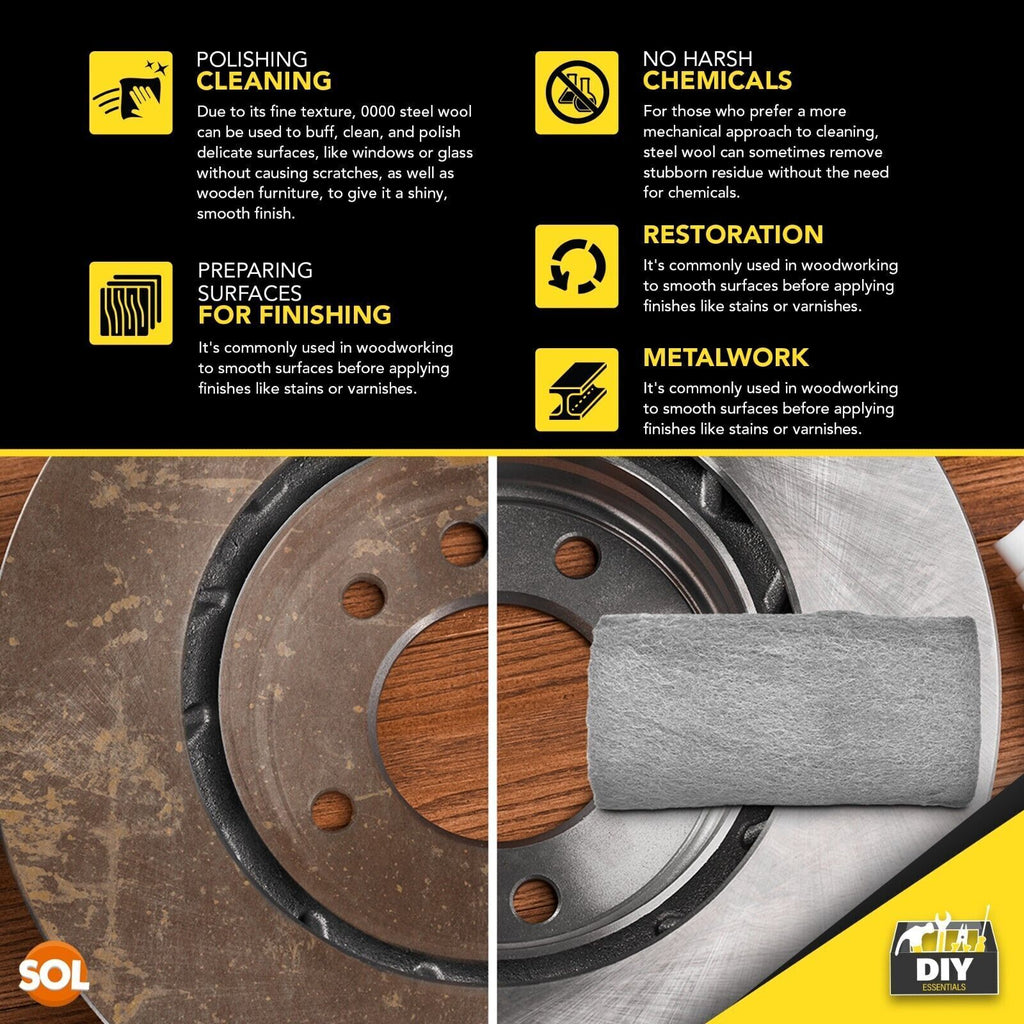 Steel Wire Wool Roll Ultra Fine | Rust & Polish | 1M