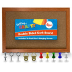 Cork Board A4 Notice Memo Board with Pins – Wooden Frame
