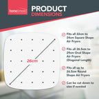 SOL 100pk Parchment Paper Air Fryer Liners Square 8.5 Inch Airfryer Liners Disposable Perforated Sheets Non Stick Cooking Sheets Heat Resistant Kitchen Accessories Easy Clean