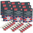 Union Jack Flag Trolley Coin Keyring | £1 Reusable | 6 Pack