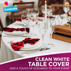 Plastic Table Covers Round 1.4M | Disposable Wipe Clean Party Cloth | 3 Pack