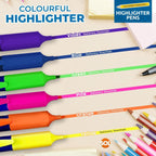 Assorted Highlighter Pens | Fluorescent Colour Markers | 144 Pack