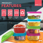 Mini Plastic Storage Containers | Clear Small Boxes | 24 Pack