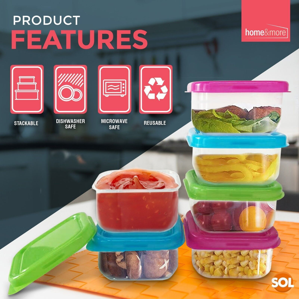 Mini Plastic Storage Containers | Clear Small Boxes | 24 Pack