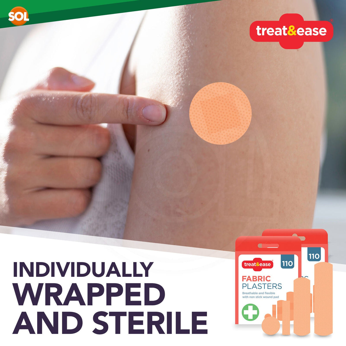 Fabric Plasters Breathable Flexible First Aid | 220 Pack