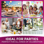 Plastic Table Covers Round 1.4M | Disposable Wipe Clean Party Cloth | 3 Pack