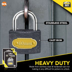 Padlock 40mm with 2 Keys | Heavy Duty Outdoor Security Lock | 2 Pack