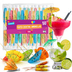 Paper Cocktail Umbrellas Birthday Party Drink Decorations | 50 Pack