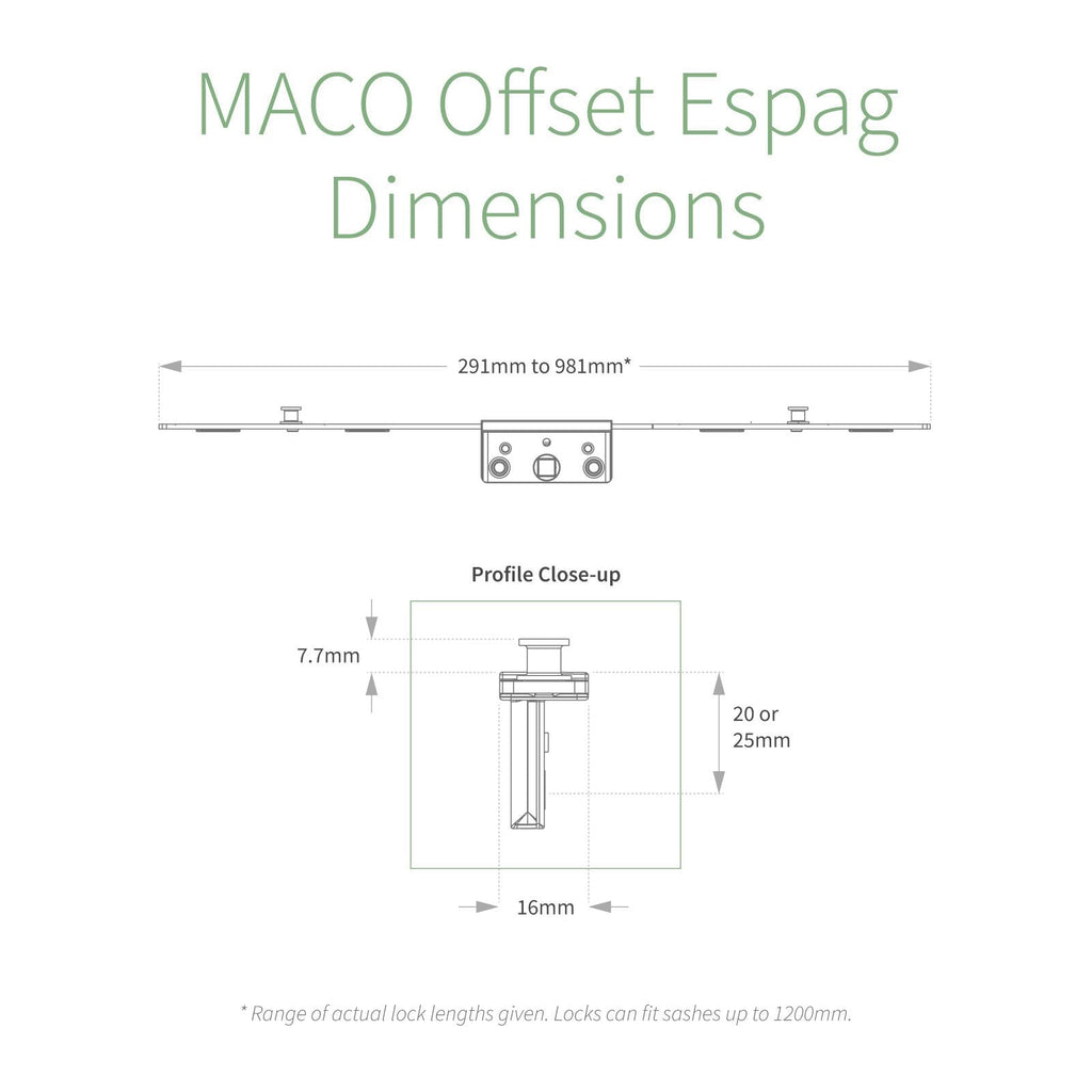 MACO Offset Espag Window Lock