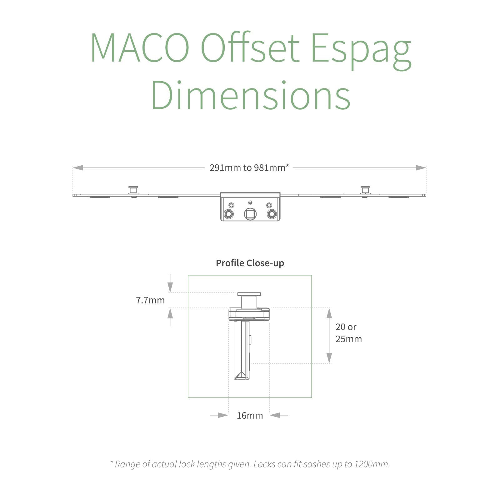 MACO Offset Espag Window Lock