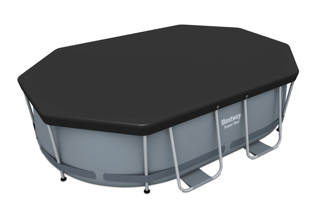 9ft 10inch Oval Pool Cover for Power Steel Above Ground Pools