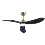 52 Inch Modern Smart Propeller Ceiling Fan with Dimmable LED Light and Remote & APP Control, 6-Speed Reversible Ceiling Fan