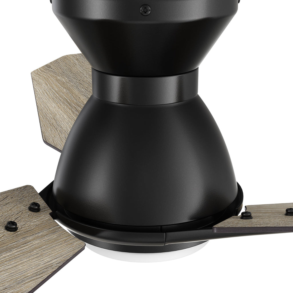ERYX 44 inch 3-Blade Ceiling Fan with LED Light Kit & Remote Control - Black/Barnwood