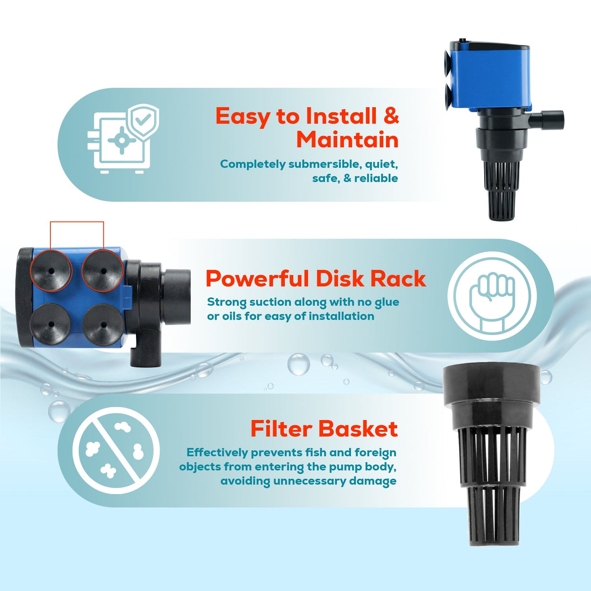 Aqua Dream Aquarium Undergravel Filter Water Pump Oxygen 475 GPH