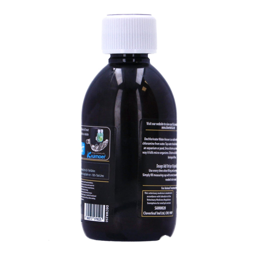 Cloverleaf Dechlorinator Water Answer Pond Treatment Tap Safe 250ml & 500ml