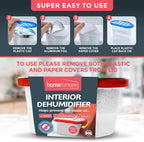 Dehumidifier Interior 400ml | Damp Mould Moisture Remover Trap | 1 Unit