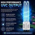 Aquacadabra Vanquish PLL UV Replacement Bulb 18W 24W 36W 55W 4 Pin Pond UV