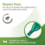 Beaphar VETOpure Flea Spot On for Cats 12 Weeks, 3 Pipettes