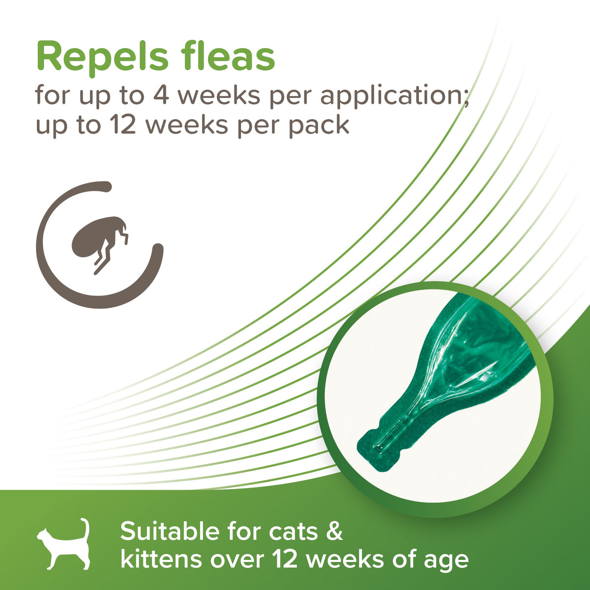 Beaphar VETOpure Flea Spot On for Cats 12 Weeks, 3 Pipettes