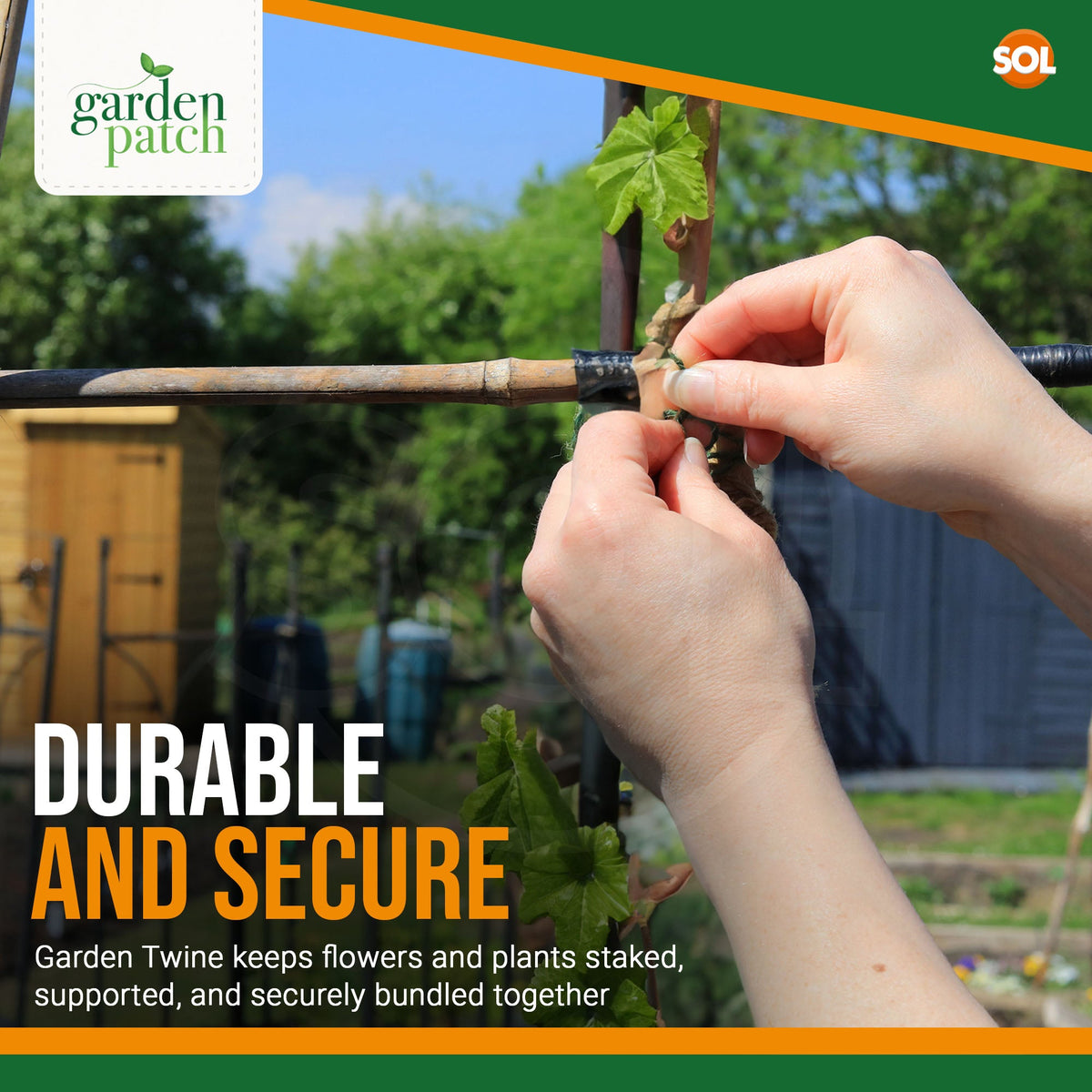 Green Garden String Twine | Heavy Duty Plant Support | 200M