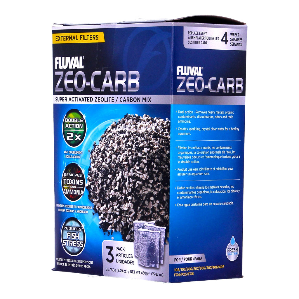 Fluval Zeo-Carb Ammonia & Carbon Filter Media 450g