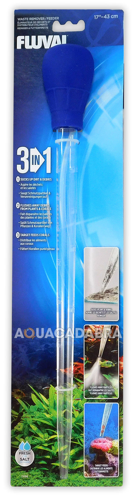 Fluval 3-in-1 Aquarium Waste Remover & Feeder