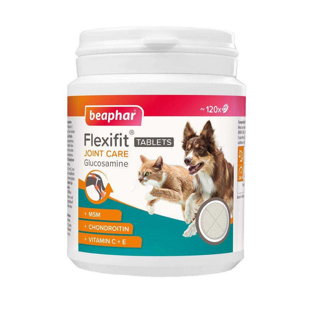 Beaphar Flexifit Glucosamine Joint Care Tablets for Cats & Dogs 120 Tablets
