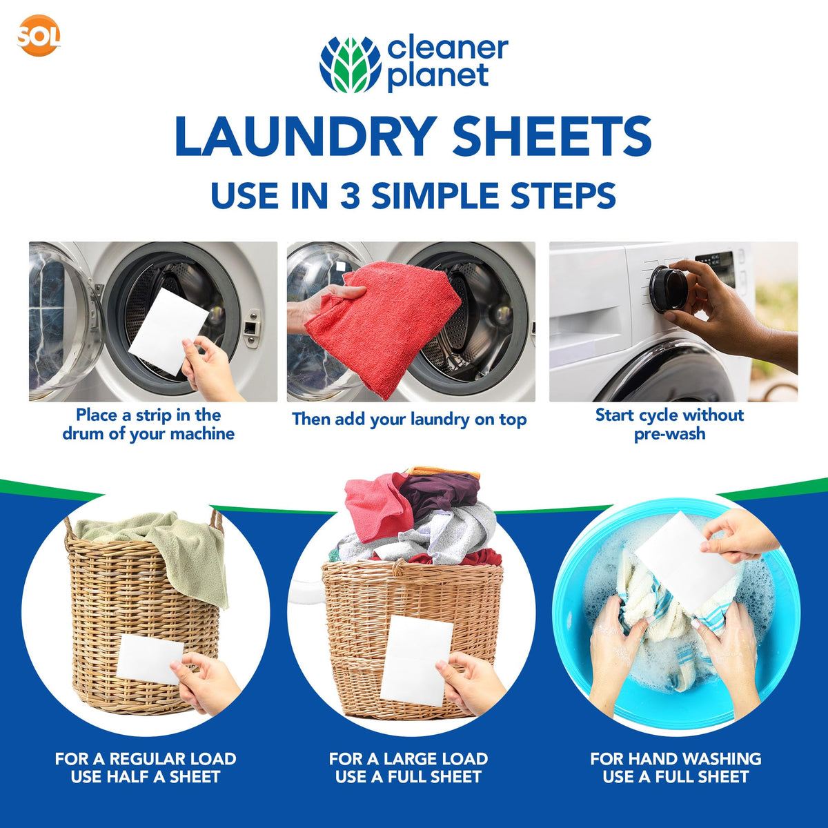 Unscented Laundry Detergent Sheets | Non Bio Unfragranced | 30 Pack