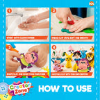 32-64pk Kids Modelling Clay Set 16 Colour Plasticine Putty Strips Children Craft